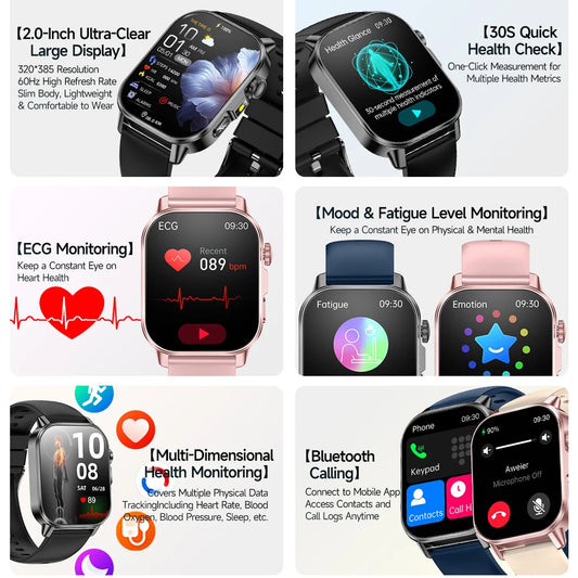 2026 New Model Uric Acid & Lipid Health Analysis Smart Watch